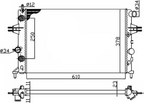 NRF 50562A - Радиатор, охлаждение двигателя parts5.com