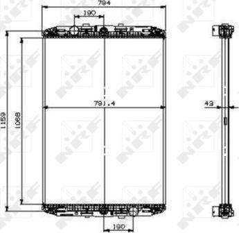 NRF 519541 - Радиатор, охлаждение двигателя parts5.com