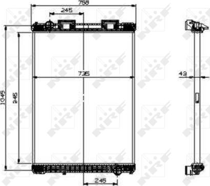 NRF 519537 - Радиатор, охлаждение двигателя parts5.com