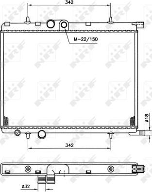 NRF 519524 - Радиатор, охлаждение двигателя parts5.com