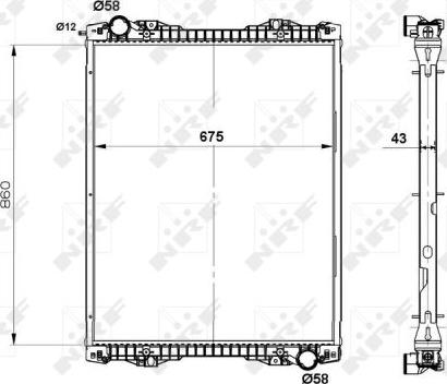 NRF 519743 - Радиатор, охлаждение двигателя parts5.com