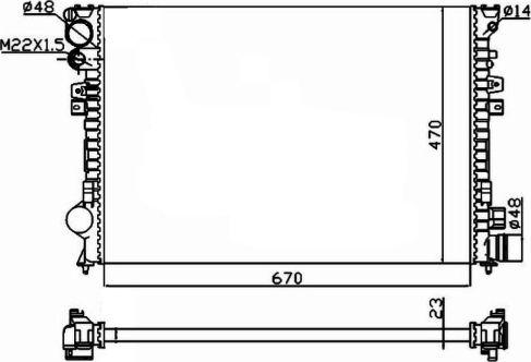 NRF 58958A - Радиатор, охлаждение двигателя parts5.com