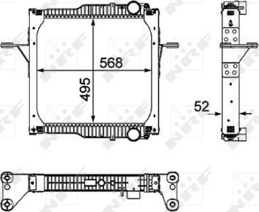 NRF 58403 - Радиатор, охлаждение двигателя parts5.com