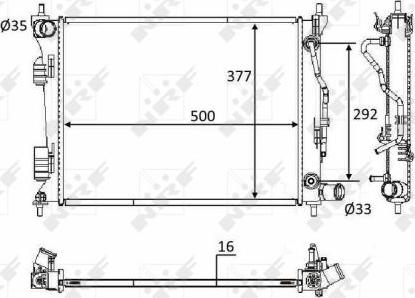 NRF 58556 - Радиатор, охлаждение двигателя parts5.com