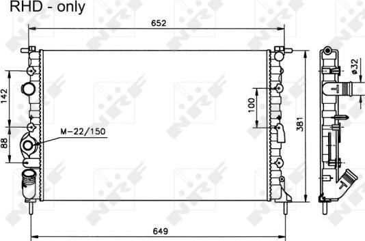 NRF 58025 - Радиатор, охлаждение двигателя parts5.com