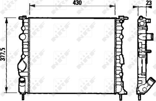 NRF 58192 - Радиатор, охлаждение двигателя parts5.com