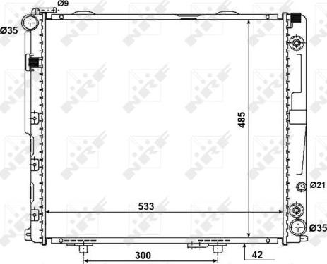 NRF 58164 - Радиатор, охлаждение двигателя parts5.com