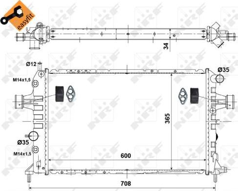 NRF 58178 - Радиатор, охлаждение двигателя parts5.com