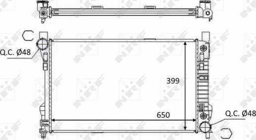 NRF 58390 - Радиатор, охлаждение двигателя parts5.com