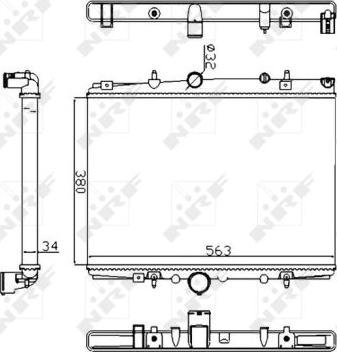 NRF 58303A - Радиатор, охлаждение двигателя parts5.com