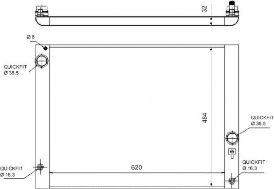 NRF 58320 - Радиатор, охлаждение двигателя parts5.com