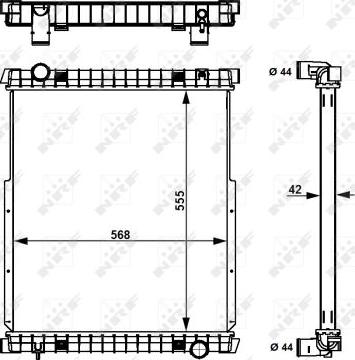 NRF 58377 - Радиатор, охлаждение двигателя parts5.com