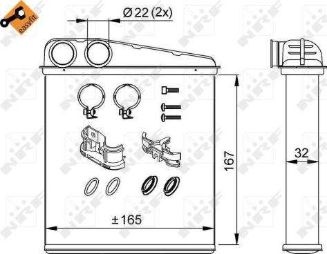 NRF 58211 - Теплообменник, отопление салона parts5.com