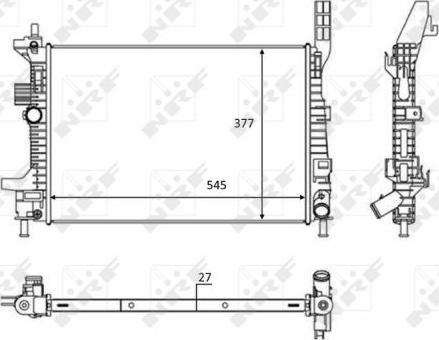 NRF 58284 - Радиатор, охлаждение двигателя parts5.com