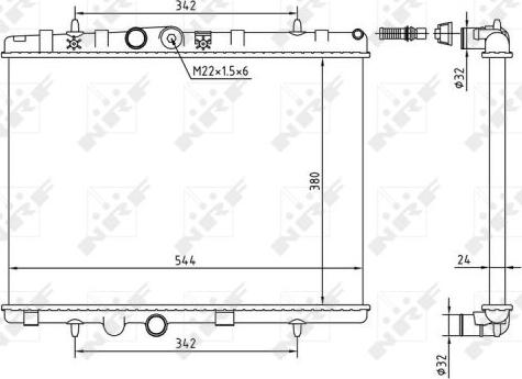 NRF 58226A - Радиатор, охлаждение двигателя parts5.com