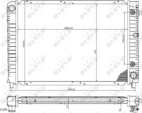 NRF 53953 - Радиатор, охлаждение двигателя parts5.com