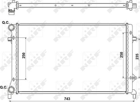 NRF 53405A - Радиатор, охлаждение двигателя parts5.com