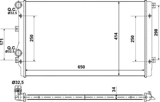 NRF 53406A - Радиатор, охлаждение двигателя parts5.com