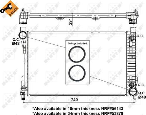 NRF 53419 - Радиатор, охлаждение двигателя parts5.com