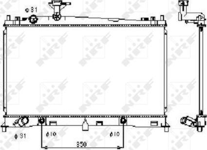 NRF 53410 - Радиатор, охлаждение двигателя parts5.com