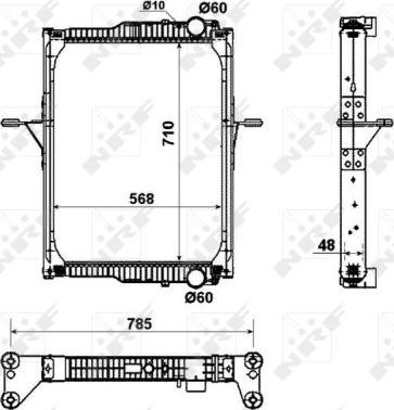 NRF 53432 - Радиатор, охлаждение двигателя parts5.com