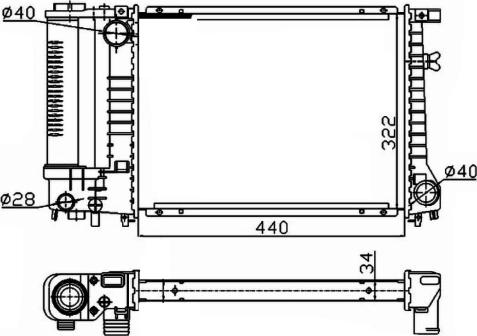 NRF 53426A - Радиатор, охлаждение двигателя parts5.com