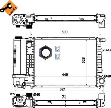 NRF 53426 - Радиатор, охлаждение двигателя parts5.com