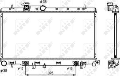 NRF 53698 - Радиатор, охлаждение двигателя parts5.com