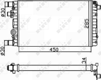 NRF 53602 - Радиатор, охлаждение двигателя parts5.com