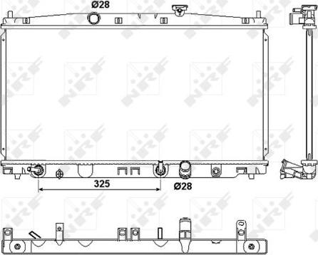 NRF 53094 - Радиатор, охлаждение двигателя parts5.com