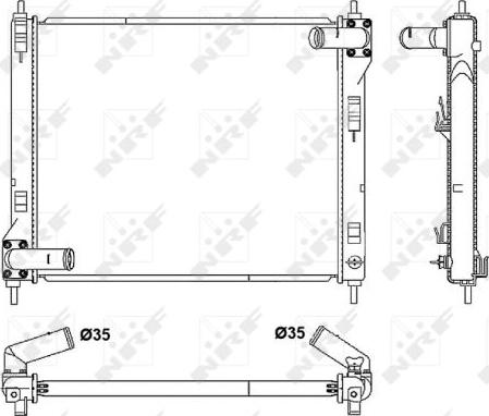 NRF 53061 - Радиатор, охлаждение двигателя parts5.com