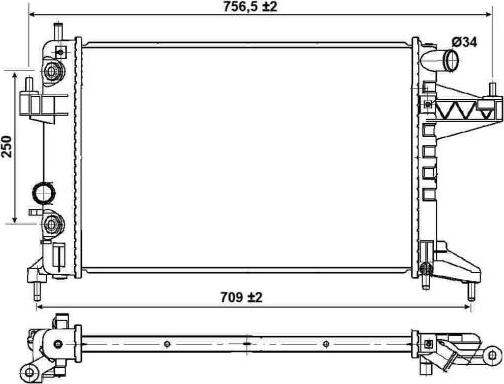 NRF 53035 - Радиатор, охлаждение двигателя parts5.com