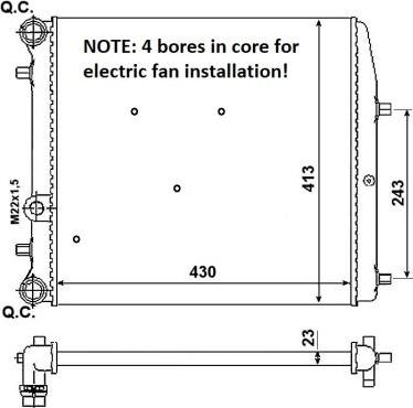 NRF 53021A - Радиатор, охлаждение двигателя parts5.com