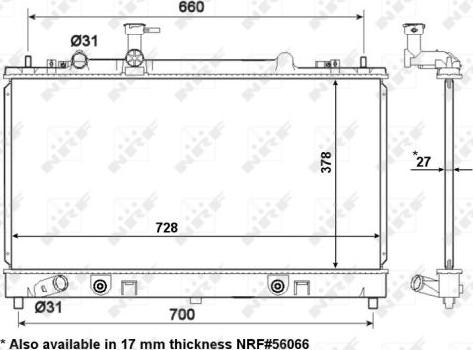 NRF 53198 - Радиатор, охлаждение двигателя parts5.com