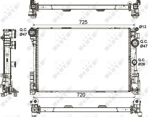 NRF 53113 - Радиатор, охлаждение двигателя parts5.com