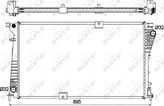 NRF 53123 - Радиатор, охлаждение двигателя parts5.com