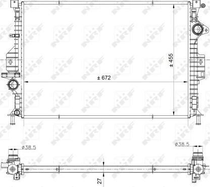 NRF 53812 - Радиатор, охлаждение двигателя parts5.com