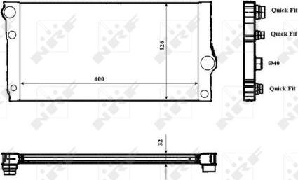 NRF 53817 - Радиатор, охлаждение двигателя parts5.com