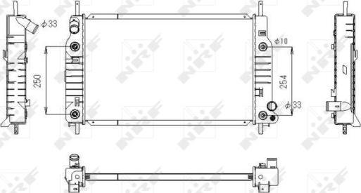 NRF 53748 - Радиатор, охлаждение двигателя parts5.com