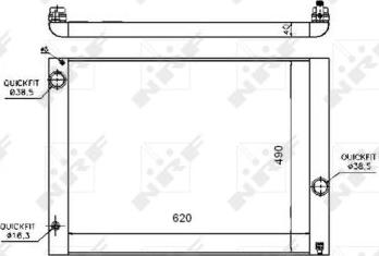 NRF 53724 - Радиатор, охлаждение двигателя parts5.com