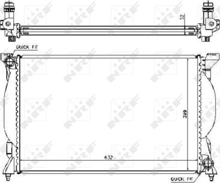 NRF 53720 - Радиатор, охлаждение двигателя parts5.com