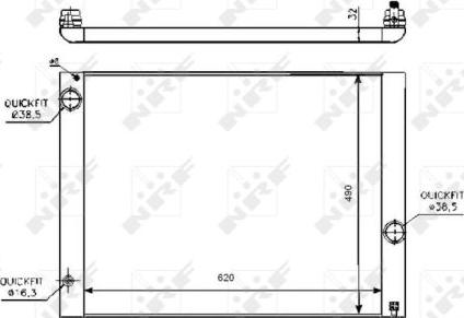 NRF 53728 - Радиатор, охлаждение двигателя parts5.com