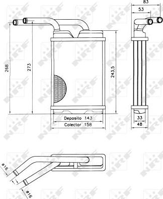 NRF 52214 - Теплообменник, отопление салона parts5.com