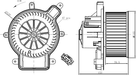 NRF 34270 - Вентилятор салона parts5.com