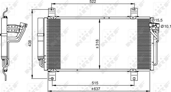 NRF 35949 - Конденсатор кондиционера parts5.com