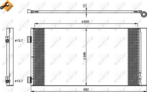 NRF 35961 - Конденсатор кондиционера parts5.com