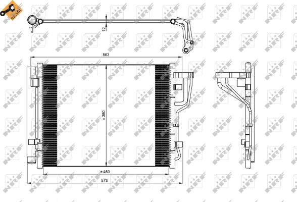 NRF  35986 - Конденсатор кондиционера parts5.com