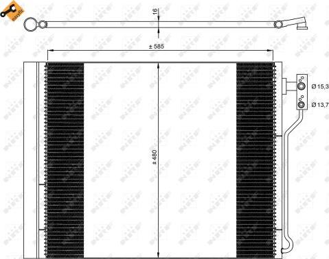 NRF 35971 - Конденсатор кондиционера parts5.com