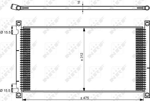 NRF 35490 - Конденсатор кондиционера parts5.com