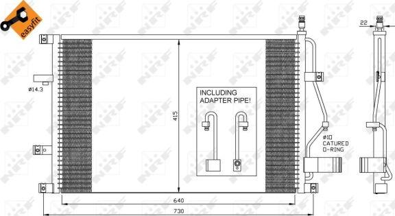 NRF 35413 - Конденсатор кондиционера parts5.com